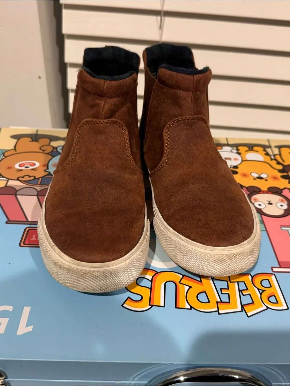 Old Navy Brown Suede Chelsea-Style Kids Boots